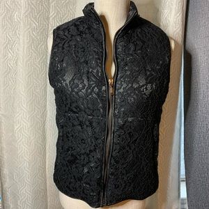 Black lace vest, Daytrip, Winter, Fall
